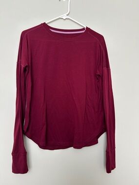 C9 by Champion Long Sleeve Crewneck Top in Burgundy